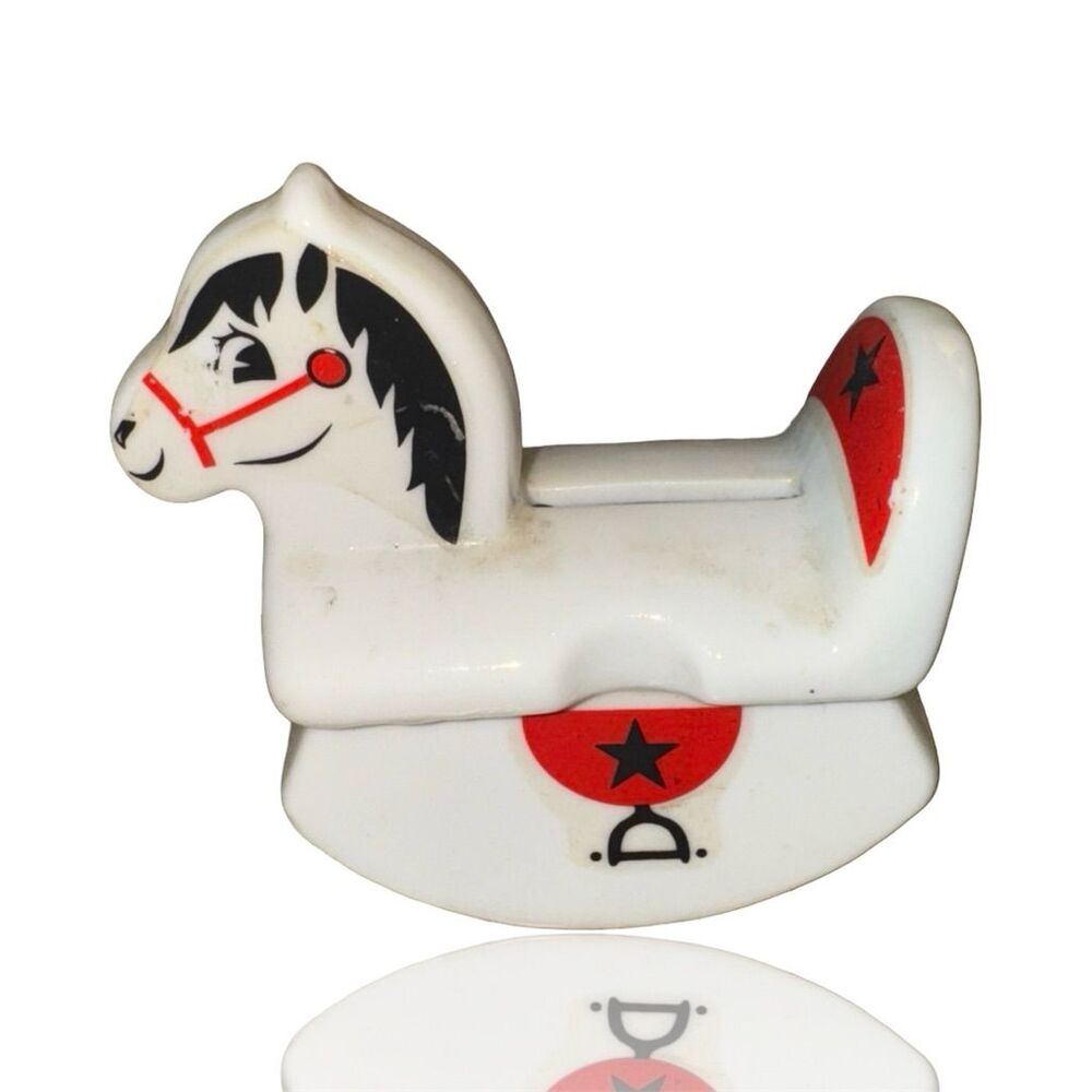 Vintage Goebel Ceramic Rocking Horse Coin Bank: Ceramic Antique: GUC